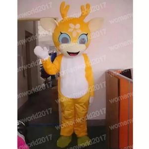 Costume de mascotte de cerf d'Halloween, tenue de personnage de dessin animé, taille adulte, tenue d'anniversaire, de noël, de carnaval, robe fantaisie pour hommes et femmes