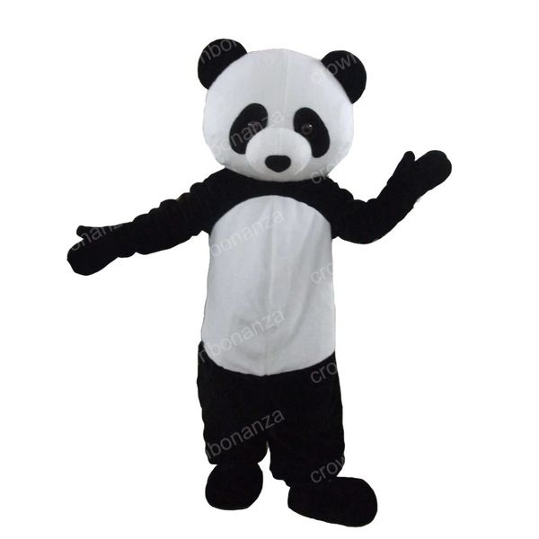 Disfraz de mascota Panda encantador de Halloween Traje de personaje de dibujos animados de alta calidad Traje Adultos Tamaño Carnaval de Navidad Fiesta de cumpleaños Traje al aire libre