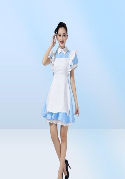 Halloween Maid Costumes Femmes Adulte Alice au Pays des Merveilles Costume Costume Maids Lolita Déguisement Cosplay Costume pour Femmes Fille Y0826618738