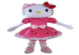 Disfraz de mascota de Halloween Pink Hello Hello Cat Mascot Costume Deriteon Party Vestido 4785849