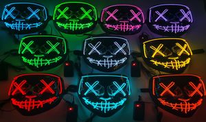Halloween Mask a mené Light Up Funny Masks The Purge Election Year Great Festival Cosplay Costume Party Products Whole6246588