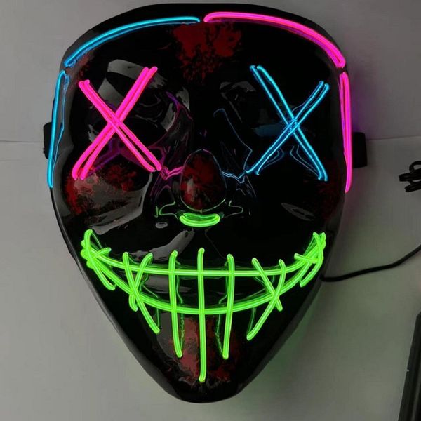 Masque d'Halloween LED Light Up Masques drôles L'année électorale de purge Grand Festival Cosplay Costume Fournitures LED Light Up Masques de fête C310