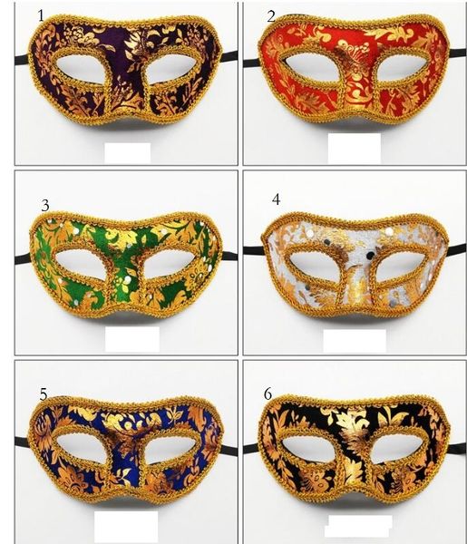 Masques de fête d'Halloween mascarade demi-masque en flanelle pour hommes anniversaire de Pâques disponible style unique