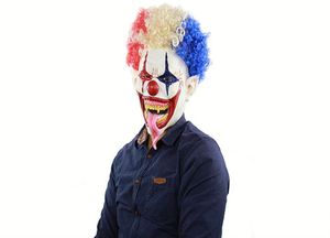 Halloween Mask Spiked Hair Clown Full Face Latex Terror Crown Masks Horror Mask for Halloween Cosplay Party M18110603A8768371