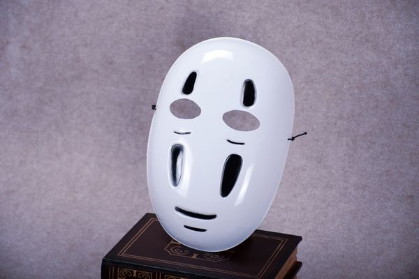 Máscara de Halloween Spirited Away No Face Man Anthropomorphic Mask Cosplay Dress Japanese Anime Wind Props para la decoración del partido de Cosplay