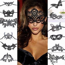 Máscaras de Halloween Mujeres Máscara de ojo de encaje sexy Máscaras de fiesta para mascarada Disfraces venecianos de Halloween Máscara de carnaval para Mardi anónimo
