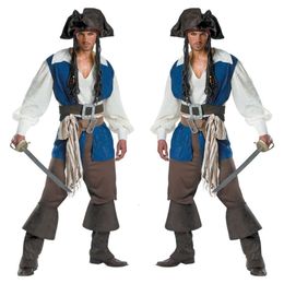 Bal de mascarade d'halloween, Costume de Pirate des caraïbes, Costume de Pirate pour adultes, Costumes d'halloween du capitaine Jack
