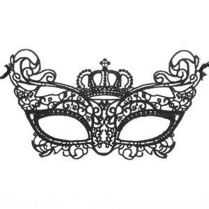 Halloween Masquerade Mask Women Lovely Lace Crown Half Face Venetian Party Supplies Mardi Gras Masks Noble Mysterious for Christmas Balls