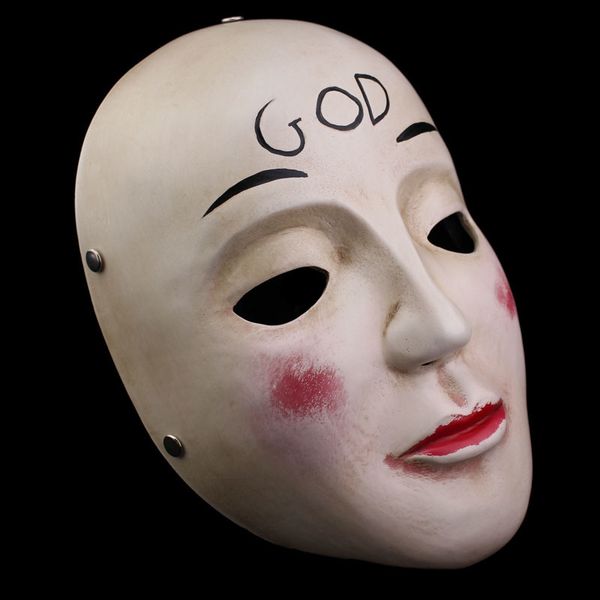 Fiesta de disfraces de Halloween disfraz de Cosplay película de resina colectiva The Purge Anarchy James Sandin máscara de Dios