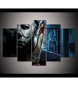 Halloween Michael Myers5 Stuks HD Canvas Afdrukken Nieuwe Woondecoratie Kunst SchilderijUnframedFramed4446680