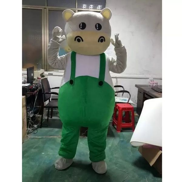 Costume de mascotte de vache à lait d'Halloween, animal de dessin animé de haute qualité, personnage de thème animé, taille adulte, déguisement de carnaval de Noël