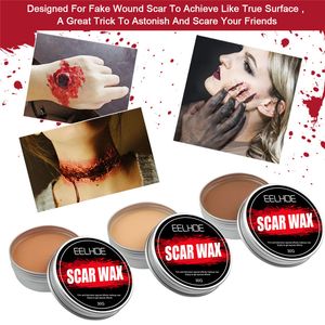 Halloween-modellering nep Wound Scar Wenkbrauw Skin Wax Special Effect Make-up voor Performance Party Stage