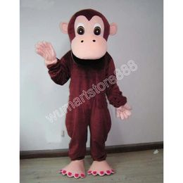 Costume de mascotte de singe d'halloween, personnage de dessin animé, déguisement de Festival de carnaval, taille adulte, tenue de fête de noël en plein air