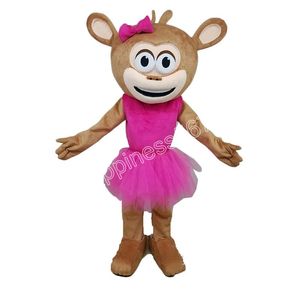 Halloween Monkey Mascot Costuums Hoogwaardige stripkarakter Outfit Pak Halloween volwassenen Maat Verjaardagsfeestje Outdoor Festival Jurk