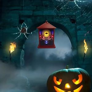 Lampe d'ambiance de décoration dynamique de musique d'Halloween, crâne brisé Halloween LED son dynamique d'horreur peut être utilisé comme lampe indicateur, lampe d'ambiance