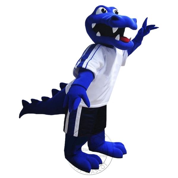 Halloween nouveau costume de mascotte d'alligator bleu adulte pour la fête personnage de dessin animé mascotte vente livraison gratuite support personnalisation