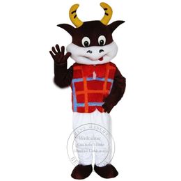 Halloween nouveau costume de mascotte de vache amical pour adultes pour la fête personnage de dessin animé mascotte vente livraison gratuite support personnalisation