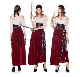 Halloween Nouveau arrivée puissante tenue de performance de costume de pirate de pirate pour femmes AST1890280