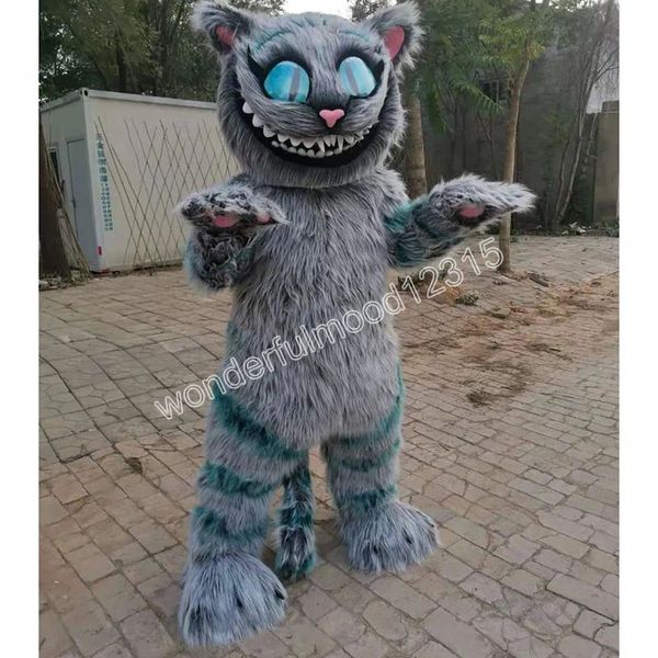 Halloween nouvelle entreprise personnalisé drôle Cheshire chat mascotte Costumes dessin animé Halloween mascotte pour adultes