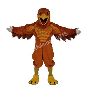 Halloween nieuwe Golden Eagle Mascot Costumes Cartoon Halloween Mascot voor volwassenenkostuumjurk