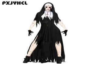 Halloween Nun Eng Cosplaykostuum Dames Zwart Vampier Fantasie Jurk Terreur Zus Partij Vermomming Sets Vrouwelijke Fancy Voor Volwassen9902778