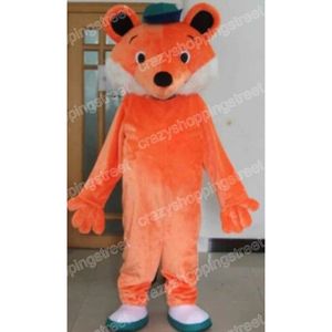 Halloween Orange Fox Mascot Kostuum Top Kwaliteit CiToon Character Outfits Pakken Kerstcarnaval Unisex volwassenen Carnaval Birthday Party Dress