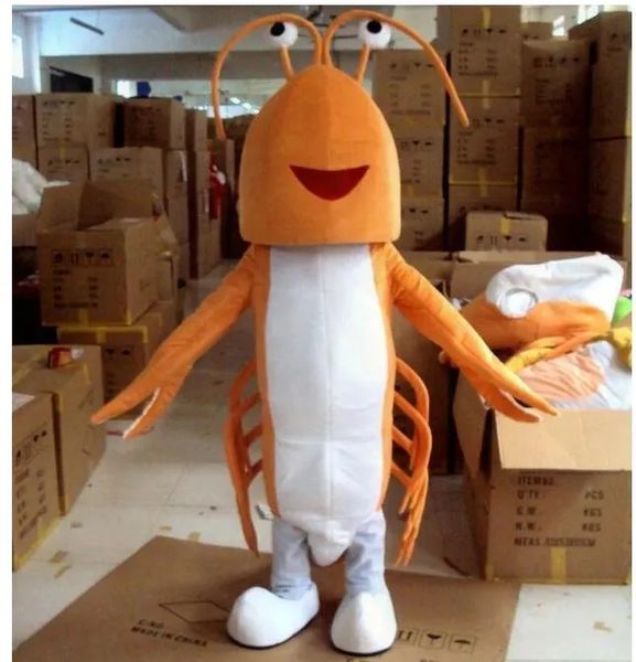 Costumes de mascotte de homard Orange d'halloween, tenue de personnage de dessin animé, tenue de fête de noël en plein air, unisexe