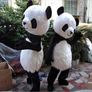 Costume de mascotte de panda Halloween Personnaliser Cartoon Peluche Peluche Anime Thème Personnage Taille Adulte Taille de Noël Carnaval Fantaisie