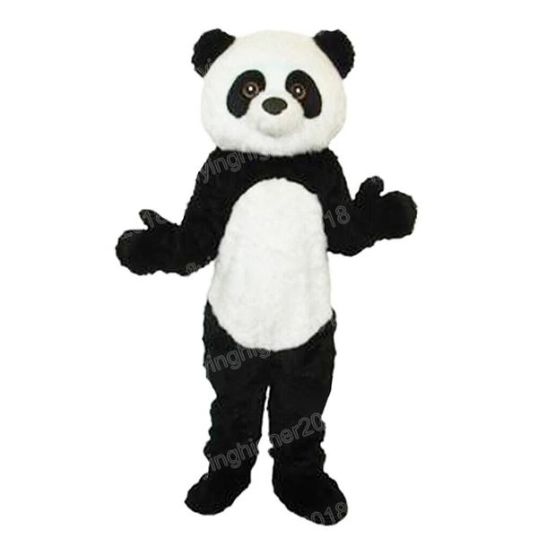 Disfraz de mascota de Panda de Halloween, personaje de tema de Anime de dibujos animados unisex, vestido de carnaval para hombres y mujeres, vestido de fiesta de fantasía de Navidad