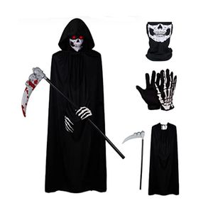 Décoration de fête d'Halloween adulte Grim Reaper noir simple couche couteau Costume accessoires RRB16384