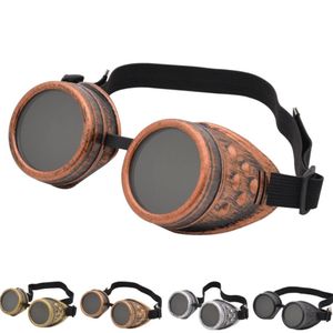 Lunettes de moto Steampunk en métal lourd, décoration de fête d'halloween, lunettes de conduite de Style gothique, lunettes de protection pour Cosplay