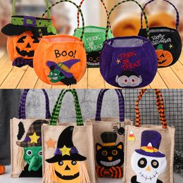 Bolso de mano redondo con capucha de bruja para decoración de fiesta de Halloween, Festival de fantasmas de vampiros, regalo de dulces para niños, bolsos tipo Animal, bolsa de calabaza