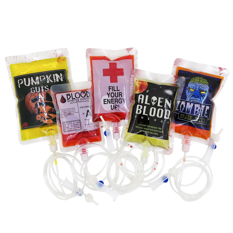 Halloween Party Gathering Network Red Hanging Infusion Beer Bag liten röd bok samma prop släpper blodpåse dryckväska