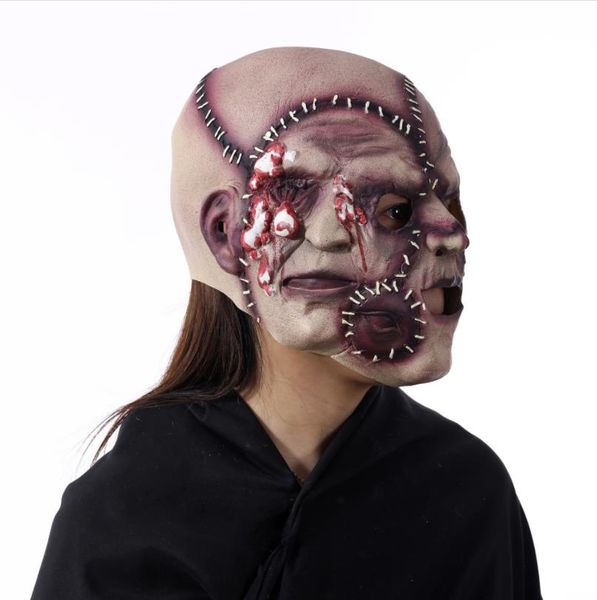 Máscara de látex para fiesta de Halloween, máscaras con capucha de cicatriz sangrienta y espeluznante, disfraz de Volto, accesorios de decoración de Halloween para adultos