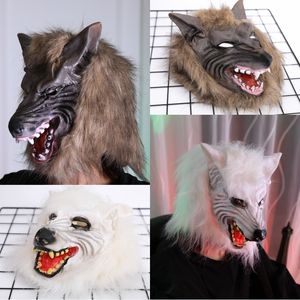 Halloween Party Monstre couvre-chef Masque Effrayant Loup Tête Plein Visage Horreur Mascarade Masques Halloween Horreur Cosplay masque
