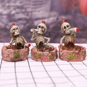 Halloween-feestartikelen Skull Asbaks Hars Roken Accessoires Gift voor Vriendje Asbakken Creatieve Thuis Gadgets Sigaretten Geschenken