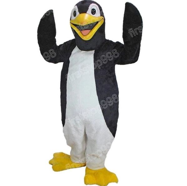 Costume de mascotte de pingouin d'Halloween de haute qualité dessin animé thème personnage adultes taille costume de publicité extérieure de noël