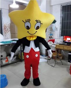 Costume de mascotte d'étoile jaune de représentation d'Halloween pour la vente de mascotte de personnage de dessin animé de fête livraison gratuite personnalisation de support