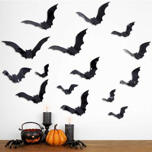 Halloween Pet negro extra grande 3D 3D Bat Wall Supplies Decorative Supplies