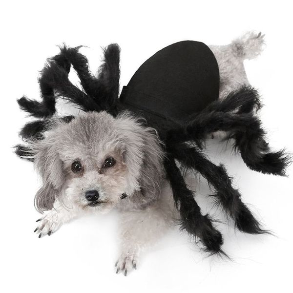 Ropa para perros de Halloween, disfraz de araña de peluche para perros pequeños, gatos, disfraz divertido para fiesta de cachorros para Chihuahua Yorkie 2012281r