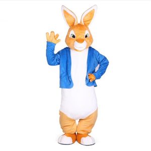 Halloween Peter Rabbit Mascottekostuum Topkwaliteit Cartoon Paashaas Anime-themakarakter Kerstmis Carnaval Party Costumes226L