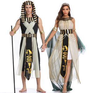 Halloween Farao Cosplay Kostuum Egyptische godin volwassen podium Opera Performance Theme Partij kostuums