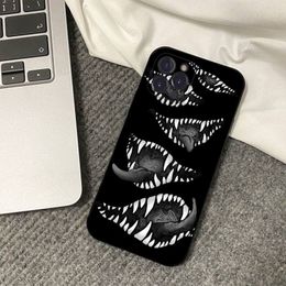 Coque de téléphone Halloween effrayante et effrayante, motif yeux rouges, étui souple pour iPhone 15 14 12 11 13 Pro Max 14Plus 12 13 Mini 7 8 Plus X XS Max XR, couverture arrière de la Toussaint.F0011
