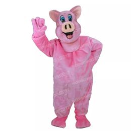 Halloween Pig Mascot Costume Simulation Cartoon Character Outfits Pakken Volwassenen Outfit Kerstcarnaval Fancy Dress For Men Vrouwen