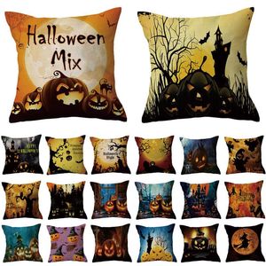 Halloween taie d'oreiller homePillows lin citrouille fantôme horreur drôle vacances célébration taie d'oreiller maison salon décoration saint valentin cadeau