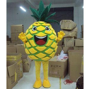 Costume de mascotte d'ananas d'Halloween Personnage de thème de fruit de dessin animé Carnaval Festival Déguisement Noël Taille adulte Fête d'anniversaire Tenue d'extérieur