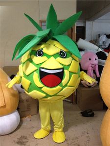 Halloween Ananas Mascot Costume Top Quality Cartoon Fruit Anime Theme Characon Carnival Unisexe Adults Size Christmas Birthday Party Outdoor tenue costume