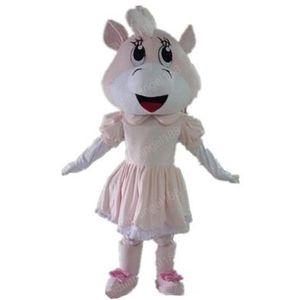 Costume de mascotte de vaches roses d'Halloween de haute qualité personnaliser le personnage de thème d'Animal en peluche de dessin animé taille adulte déguisement de carnaval de Noël