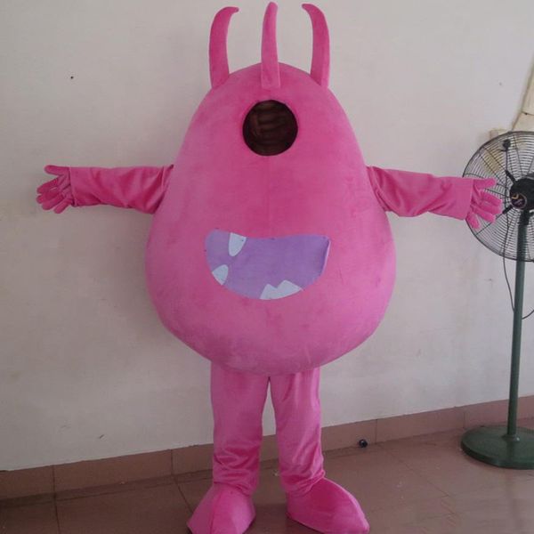 Costume de mascotte de bactéries de germes roses d'Halloween de haute qualité personnaliser le personnage de thème d'anime de dessin animé taille adulte tenue fantaisie de fête d'anniversaire de Noël