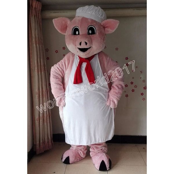 Disfraz de Mascota de cerdo rosa de Halloween, traje de personaje de dibujos animados de simulación, traje de carnaval para adultos, traje elegante para fiesta de cumpleaños para hombres y mujeres